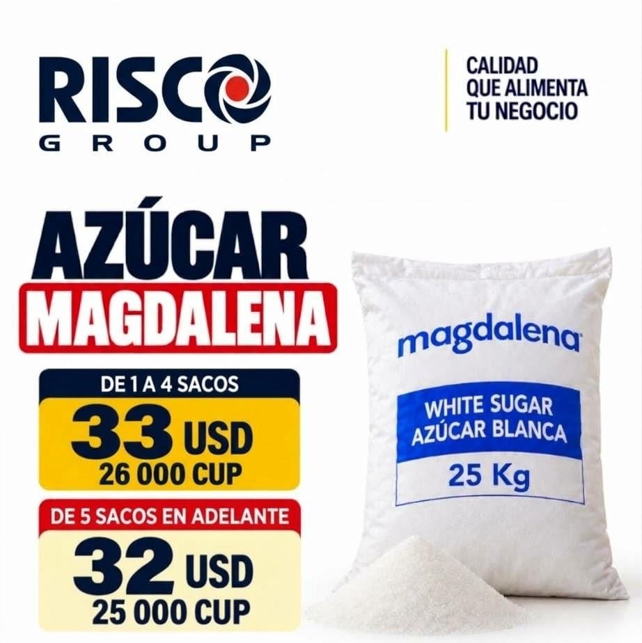 Azúcar Magdalena, saco de 25 kg