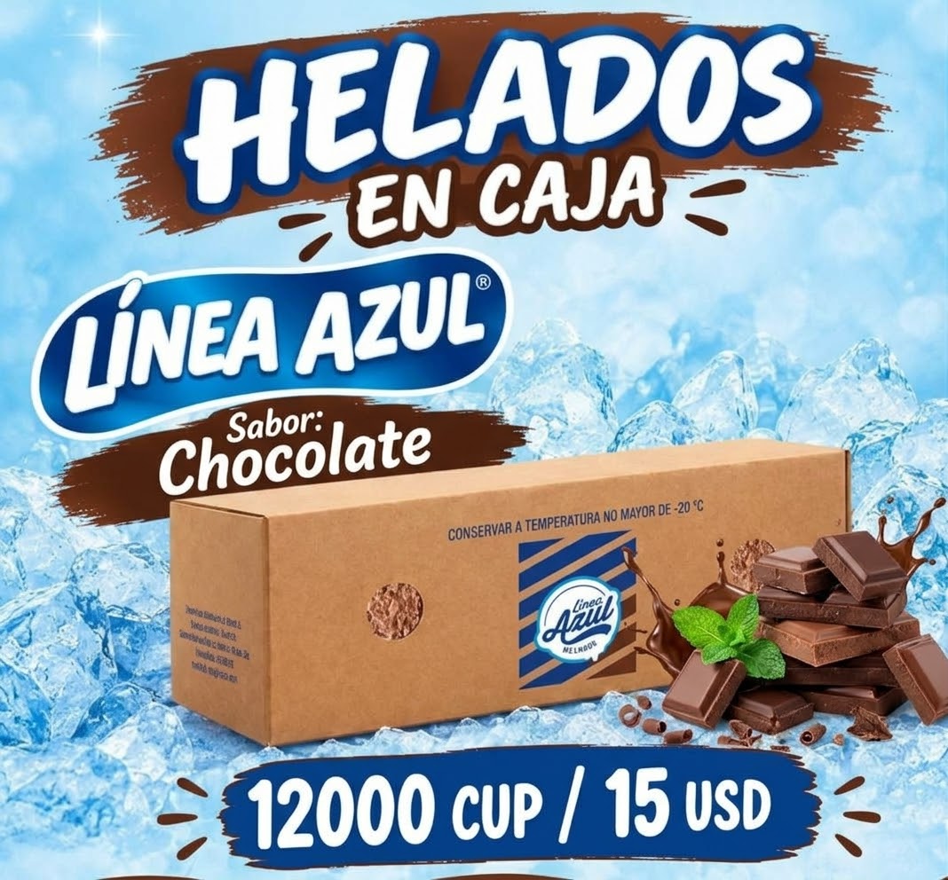 Helado Línea Azul de chocolate en caja