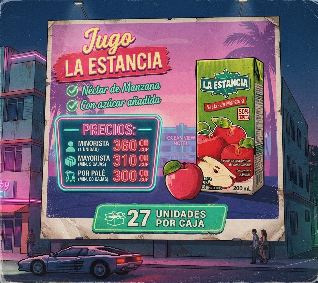 Jugo La Estancia, néctar de manzana 200 mL